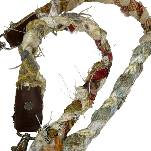 Vintage by Tosi Handmade Small Crossbody Bag Leather Velvet Boho Art Fairy - Picture 4 of 5